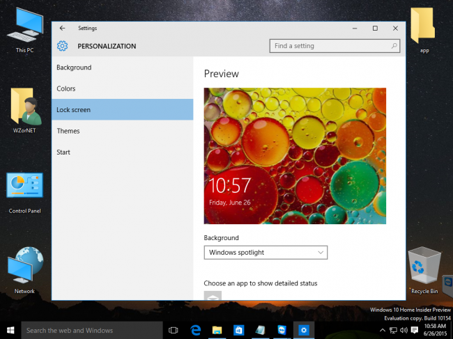    Windows 10 Insider Preview Build 10154