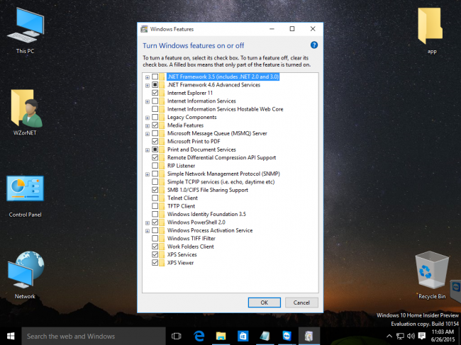    Windows 10 Insider Preview Build 10154