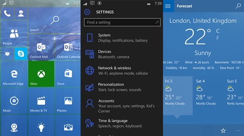    Windows 10 Mobile Insider Preview 10158