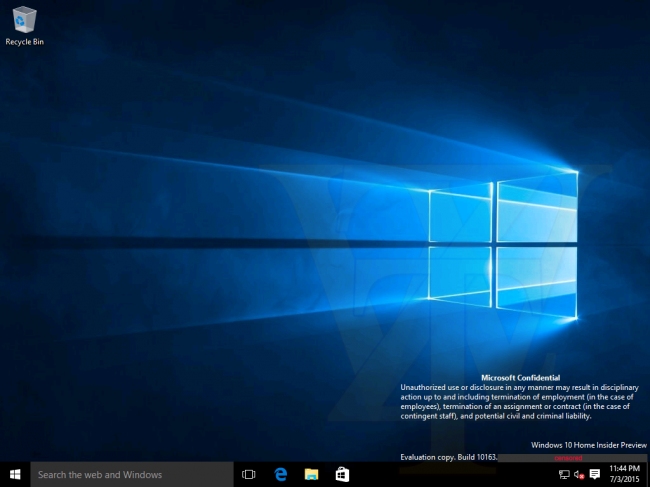 : Windows 10 Insider Preview 10163