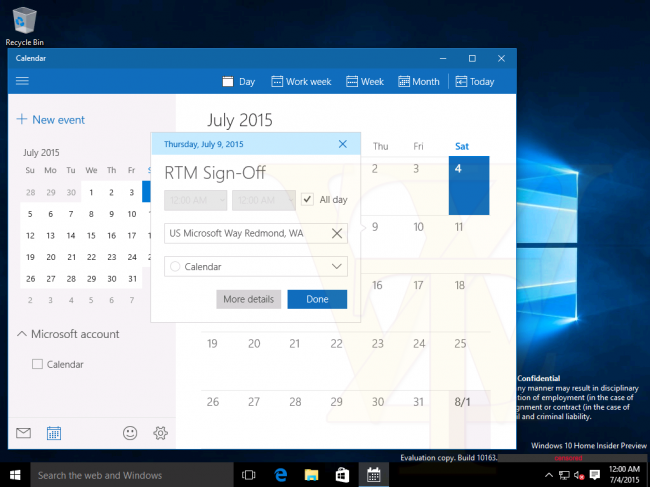 : Windows 10 Insider Preview 10163