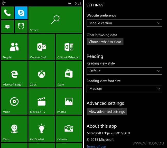 Windows 10 Mobile build 10158      