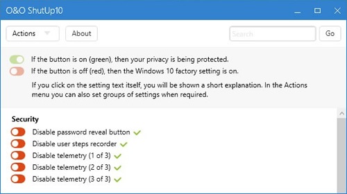 O&O ShutUp10   Windows 10