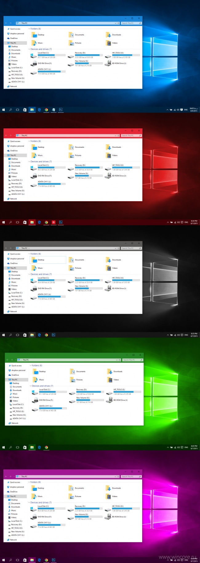 Color theme for Win10       