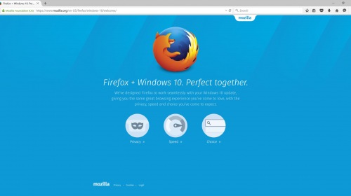 Выпущен Firefox для Windows 10
