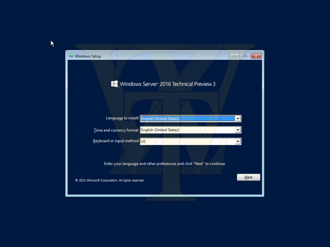    Windows Server 2016 Technical Preview 3 build 10514