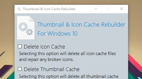 Thumbnail and Icon Cache Rebuilder      