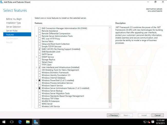      Windows Server 2016 Technical Preview 3 Build 10537