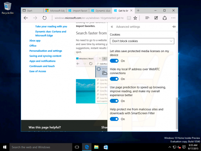  Windows 10 Insider Preview 10540