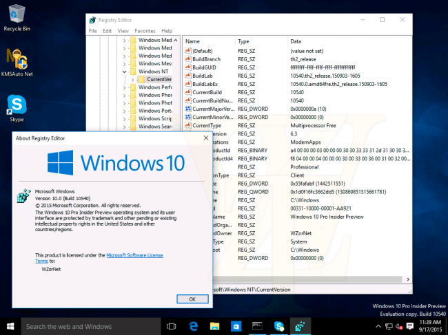  Windows 10 Insider Preview 10540