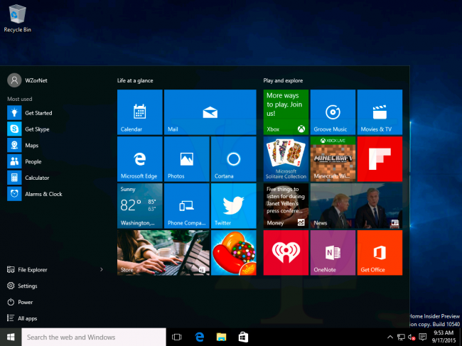  Windows 10 Insider Preview 10540