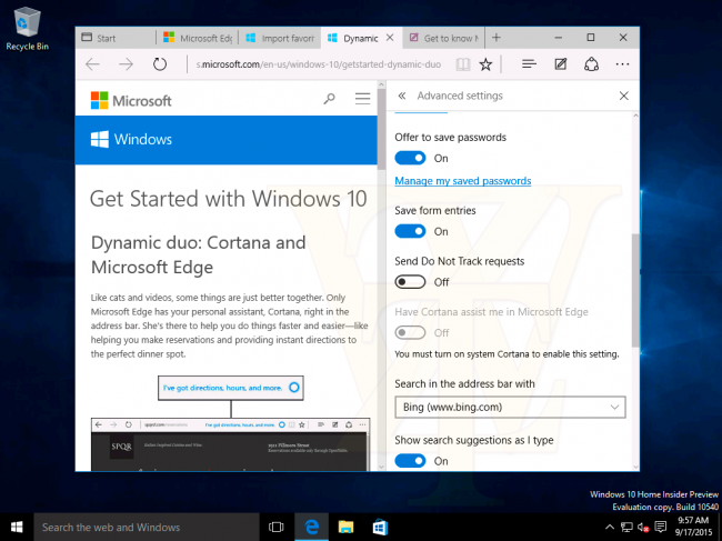  Windows 10 Insider Preview 10540