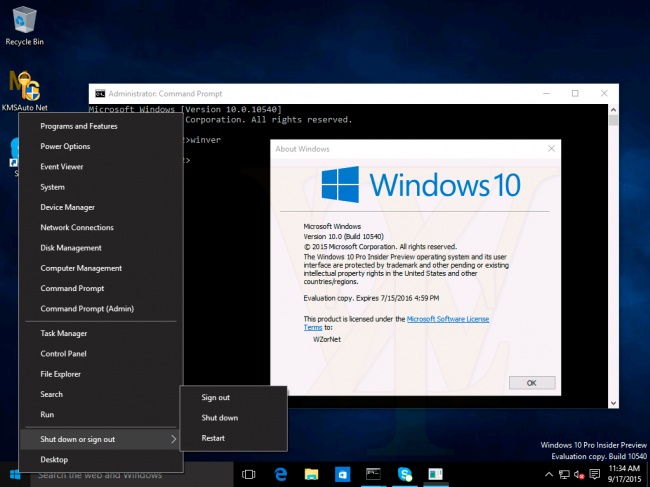  Windows 10 Insider Preview 10540