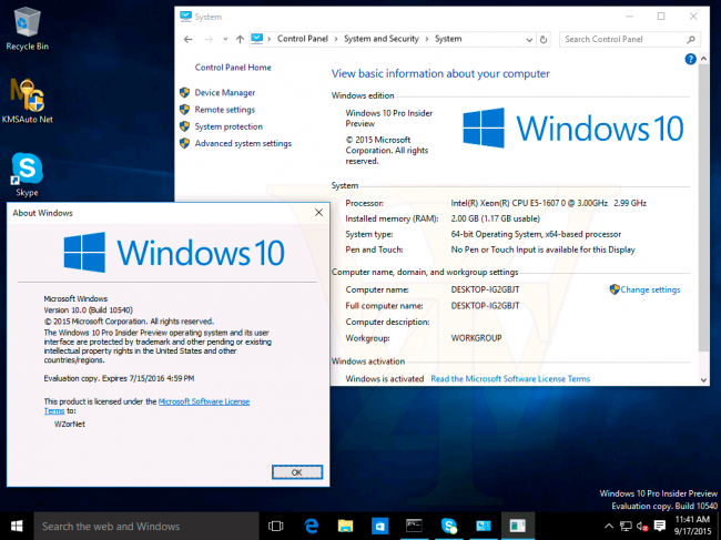  Windows 10 Insider Preview 10540