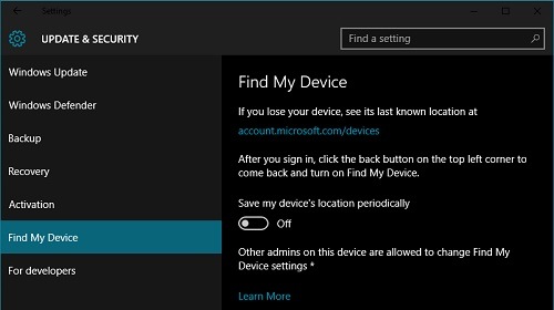 Windows 10 Insider Preview 10558:  поиск потерянного устройства и Прожектор Windows