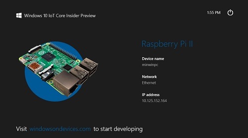    Windows 10 IoT Core Insider Preview