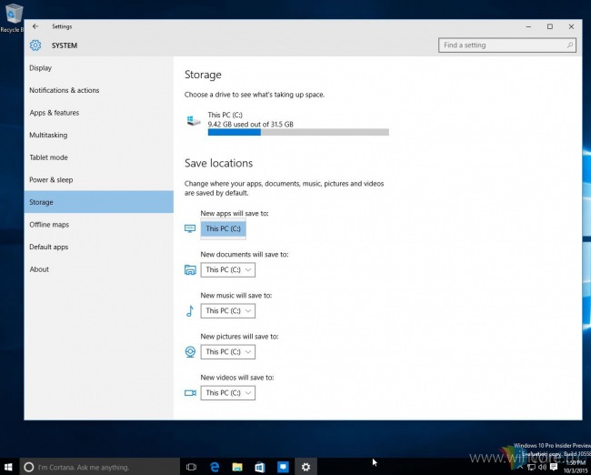    Windows 10 Insider Preview 10558