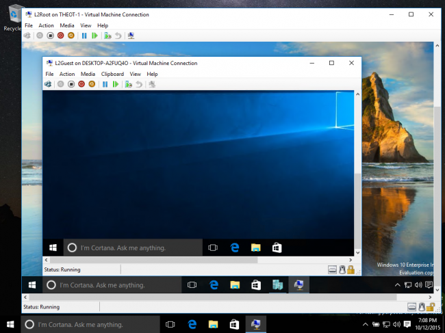 Windows 10 Insider Preview 10565 поддерживает вложенную виртуализацию