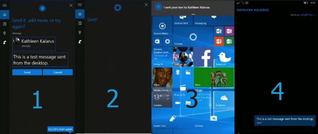 Cortana   c  SMS-