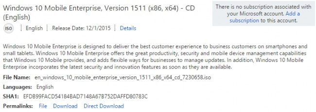 Windows 10 Mobile Enterprise   MSDN