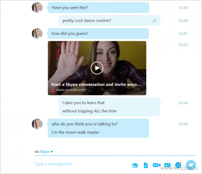 В Skype для Windows стало удобнее делиться контентом в сообщениях