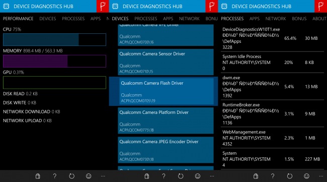 Device Diagnostics HUB      Windows 10 Mobile