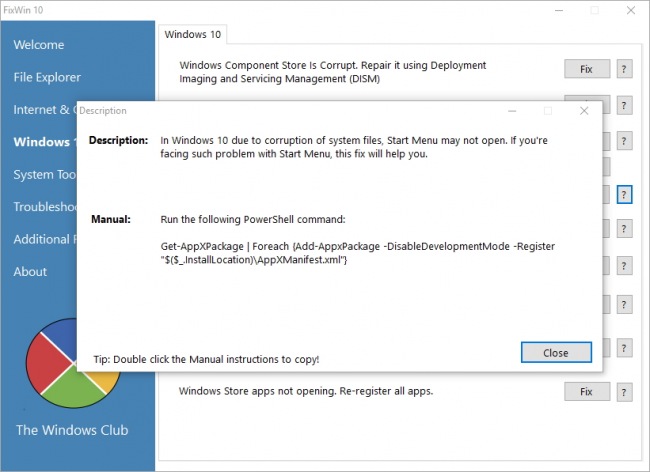 FixWin 10  — исправляем часто встречающиеся неполадки Windows 10