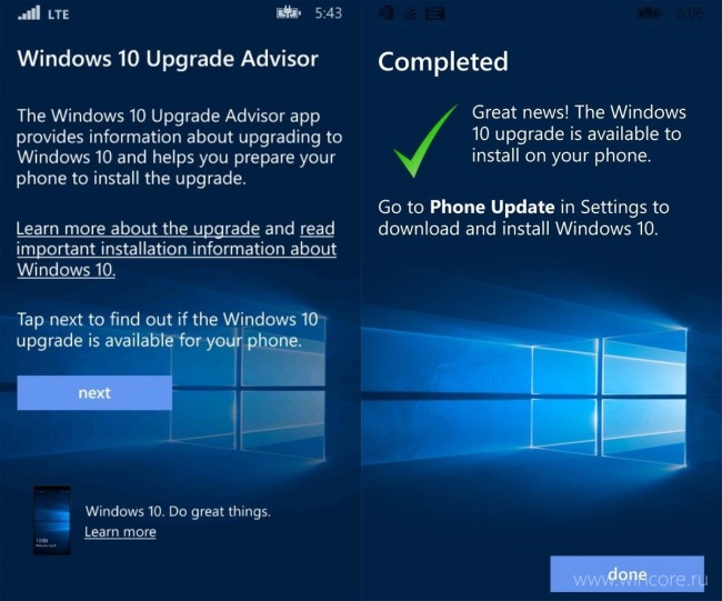 Новое приложение Microsoft поможет обновить Windows Phone 8.1 до Windows 10 Mobile