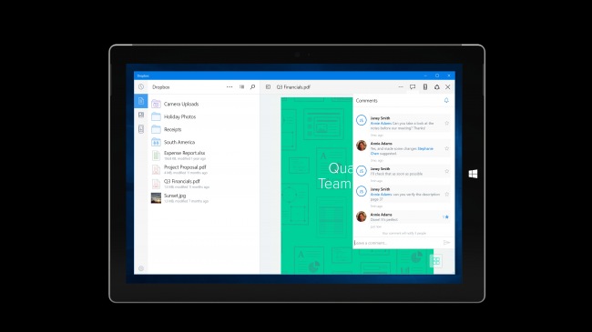    Dropbox  Windows 10