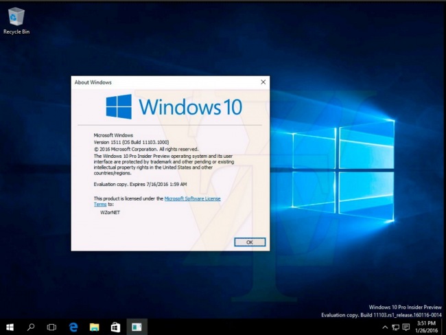 В сеть утекла Windows 10 с номером сборки 11103