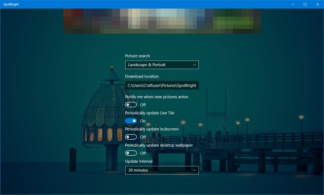 SpotBright — скачиваем фоны из «Windows: интересное»