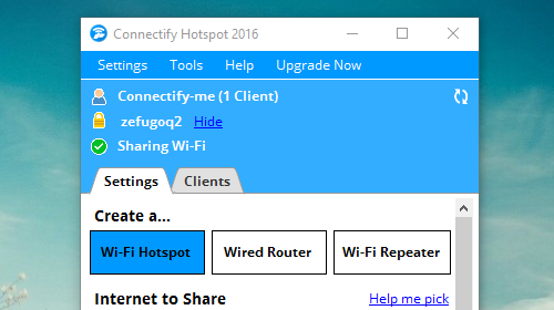 Connectify Hotspot — раздаём интернет по Wi-Fi