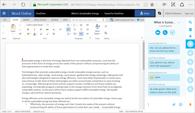 Skype   OneDrive  Office Online