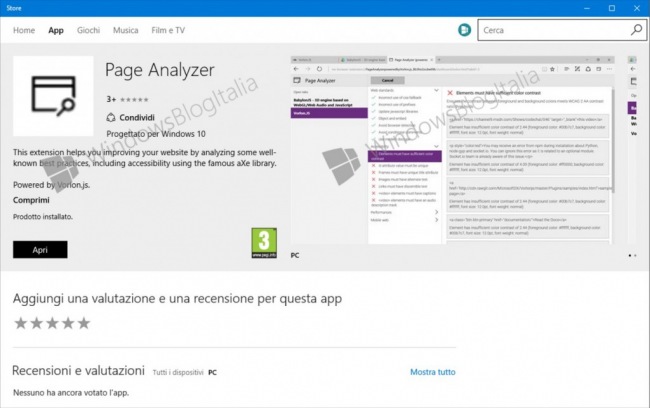 Для Microsoft Edge готово расширение Page Analyzer