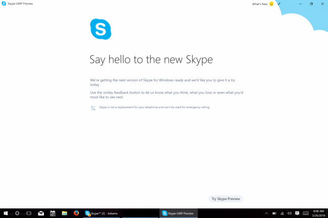 :    Skype