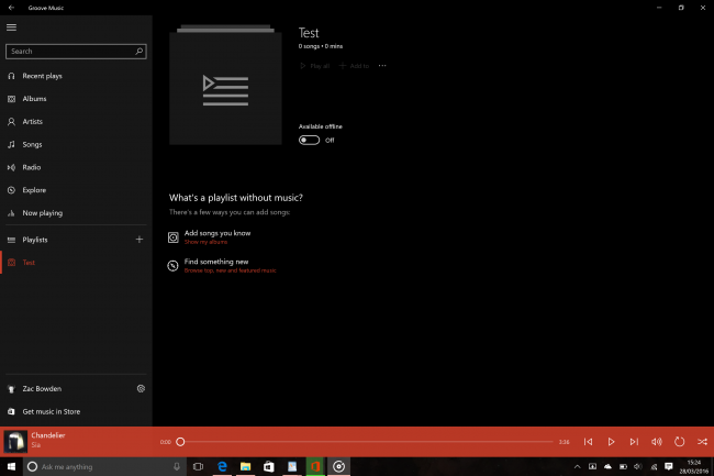 Redstone: улучшения для Музыки Groove и собственный аналог OS X Handoff