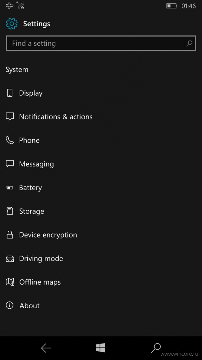   Windows 10 Mobile   