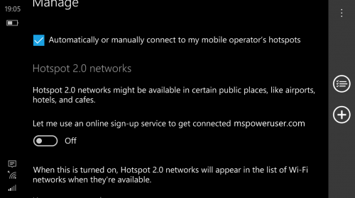 Windows 10 Mobile   Hotspot 2.0, Snapdragon 830  