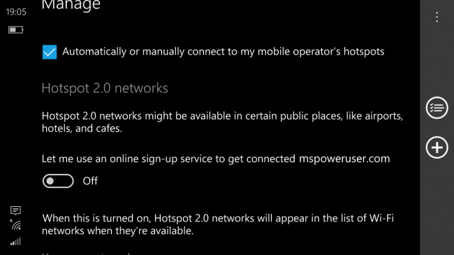 Windows 10 Mobile   Hotspot 2.0, Snapdragon 830  