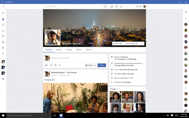  Windows 10    Facebook, Messenger  Instagram