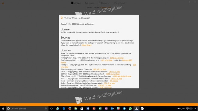 :   VLC  Windows 10