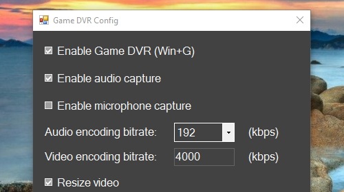 GameDVR_Config — активируем «DVR для игр» на неподерживаемых системах