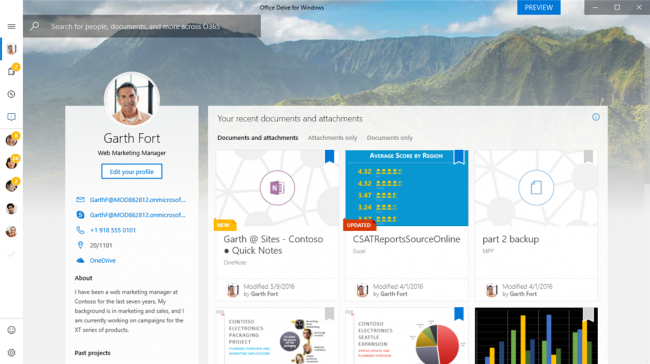     Office Delve  Windows 10