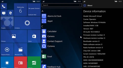  Microsoft   Windows 10 Mobile Insider Preview 14383