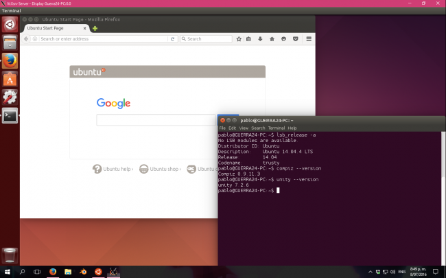  Bash  Windows 10  Unity  Xfce4