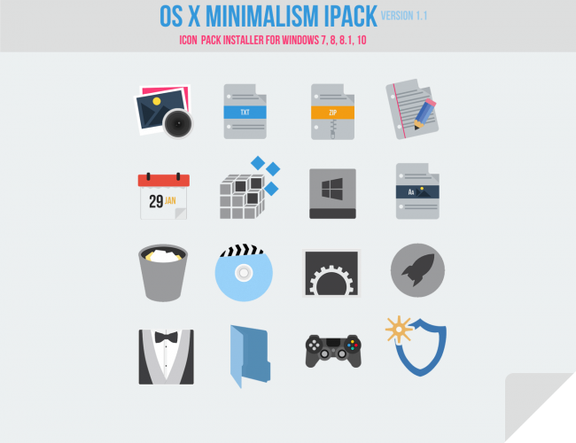 OS X Minimalism iPack — набор стильных иконок с инсталлятором