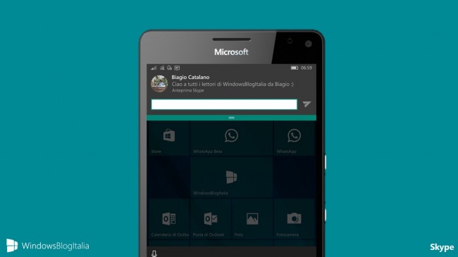 Skype UWP для Windows 10 Mobile получил интерактивные уведомления