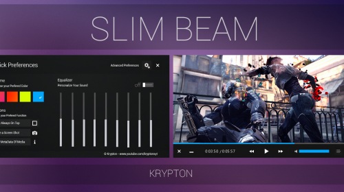 Slim Beam — строгий чистый скин для VLC