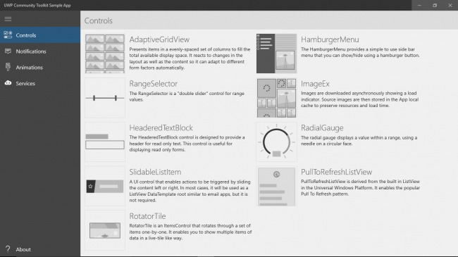 Microsoft  UWP Community Toolkit     Windows 10