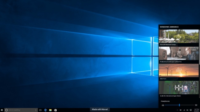 Концепт: Windows Ambience — звуковое окружение для большей продуктивности